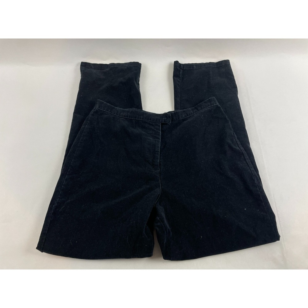 High Sierra Jeans Women's Size 10 Black Corduroy Vintage High Rise Hook and Eye